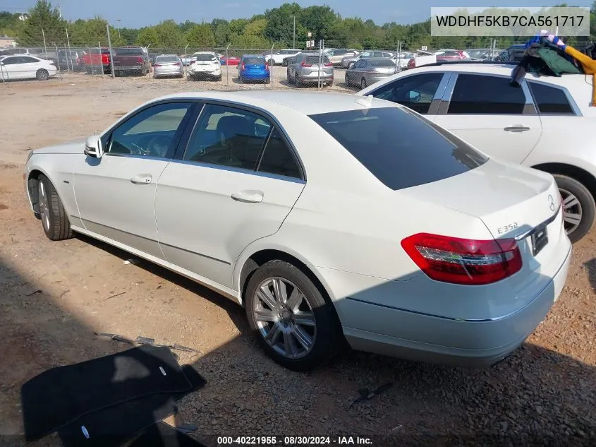 2012 Mercedes-Benz E 350 VIN: WDDHF5KB7CA561717 Lot: 40221955