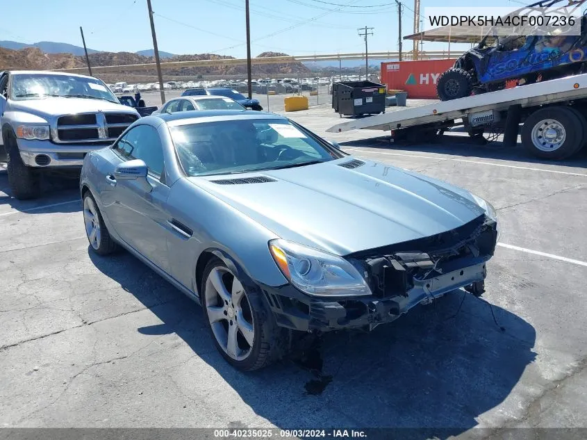 2012 Mercedes-Benz Slk 350 VIN: WDDPK5HA4CF007236 Lot: 40235025