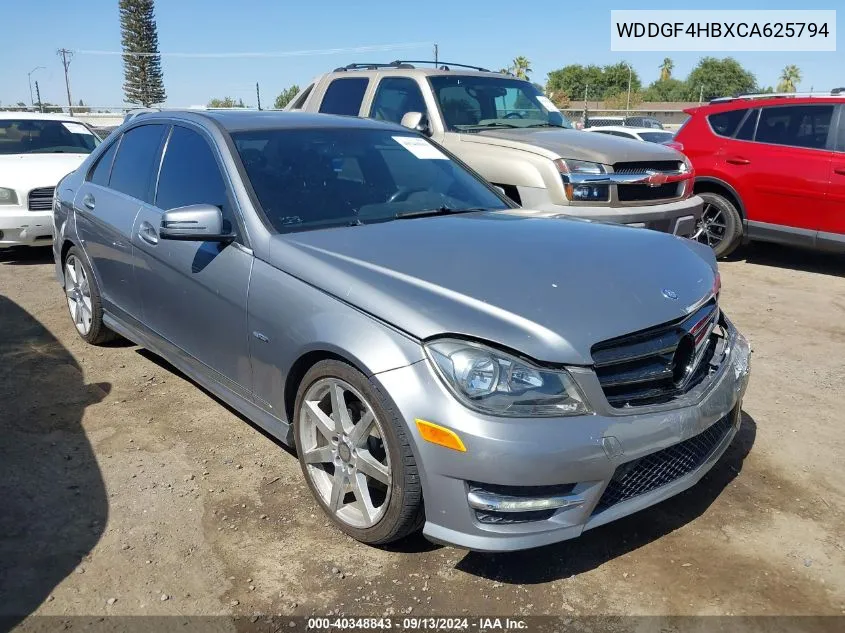 2012 Mercedes-Benz C 250 Luxury/Sport VIN: WDDGF4HBXCA625794 Lot: 40348843