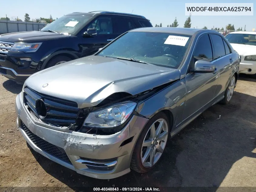 2012 Mercedes-Benz C 250 Luxury/Sport VIN: WDDGF4HBXCA625794 Lot: 40348843