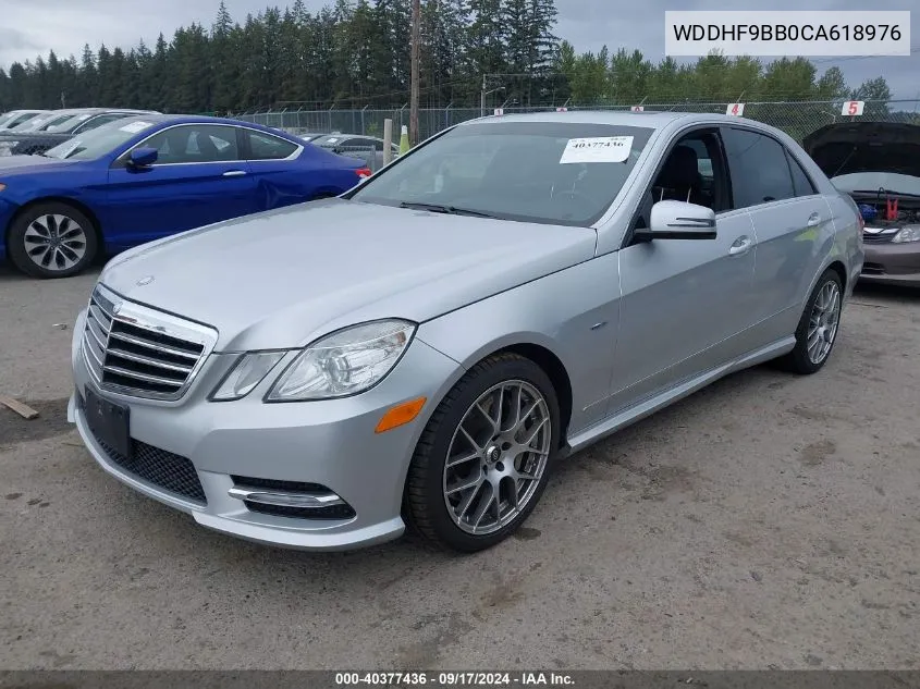 2012 Mercedes-Benz E 550 4Matic VIN: WDDHF9BB0CA618976 Lot: 40377436