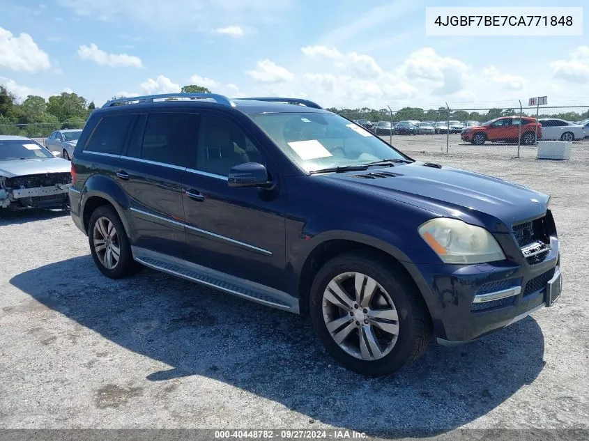 2012 Mercedes-Benz Gl 450 4Matic VIN: 4JGBF7BE7CA771848 Lot: 40448782