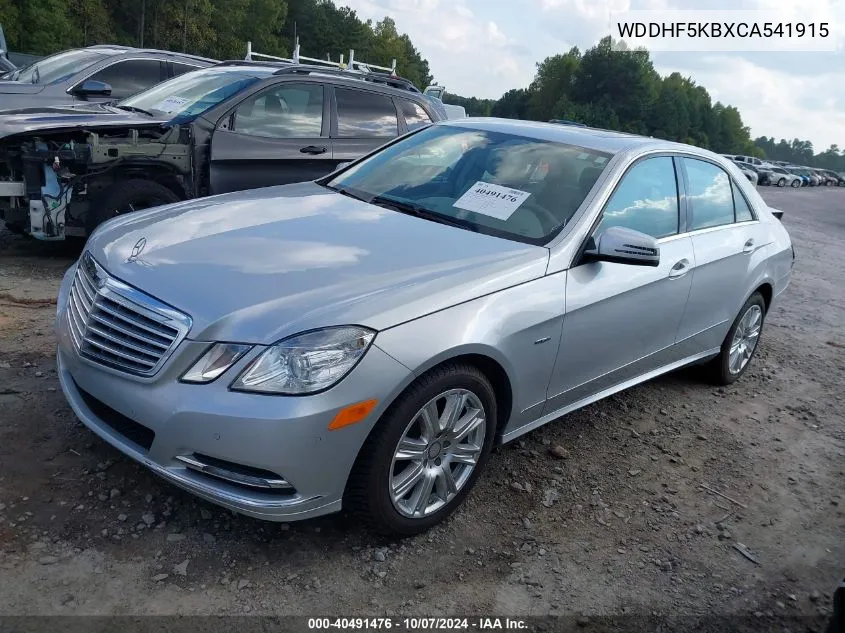 2012 Mercedes-Benz E 350 VIN: WDDHF5KBXCA541915 Lot: 40491476