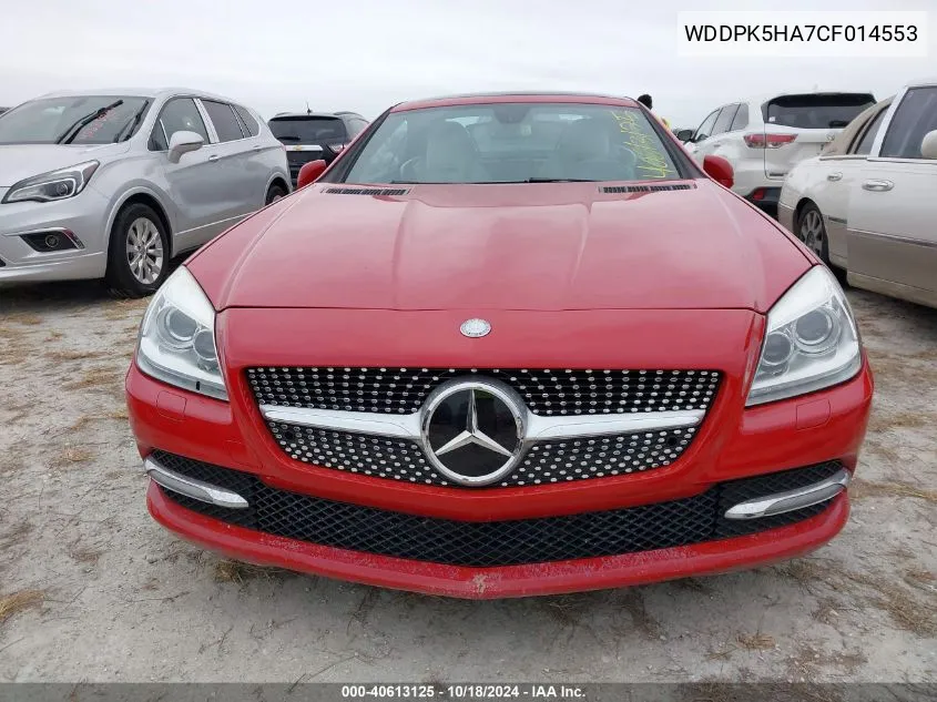 2012 Mercedes-Benz Slk 350 VIN: WDDPK5HA7CF014553 Lot: 40613125