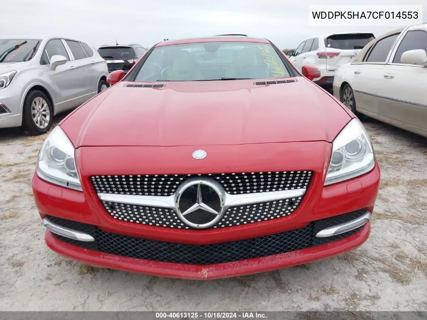 2012 Mercedes-Benz Slk 350 VIN: WDDPK5HA7CF014553 Lot: 40613125