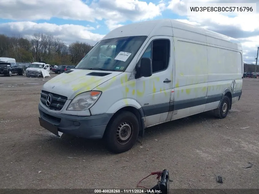 2012 Mercedes-Benz Sprinter 2500 High Roof VIN: WD3PE8CB0C5716796 Lot: 40828268