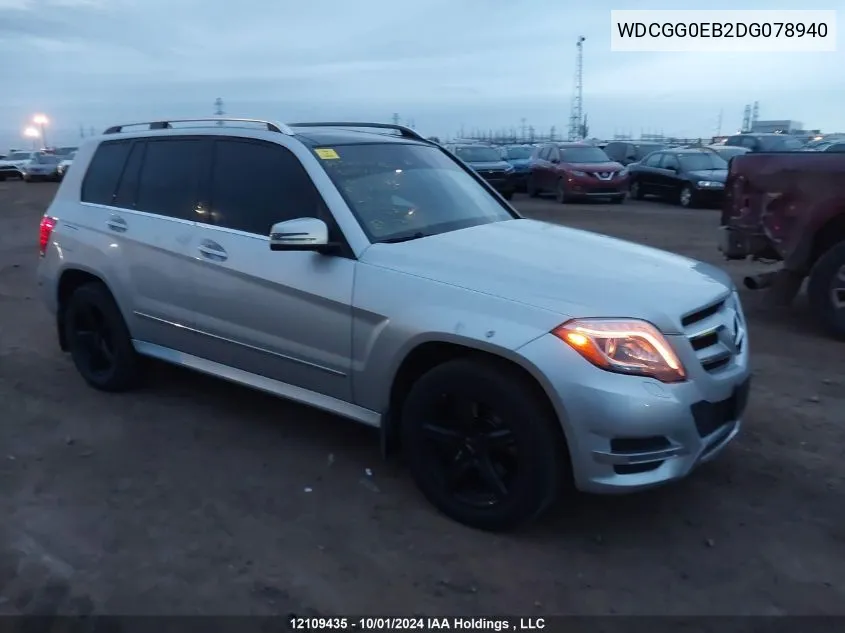 2013 Mercedes-Benz Glk 250 Bluetec VIN: WDCGG0EB2DG078940 Lot: 12109435