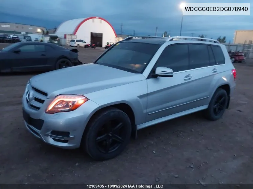 2013 Mercedes-Benz Glk 250 Bluetec VIN: WDCGG0EB2DG078940 Lot: 12109435