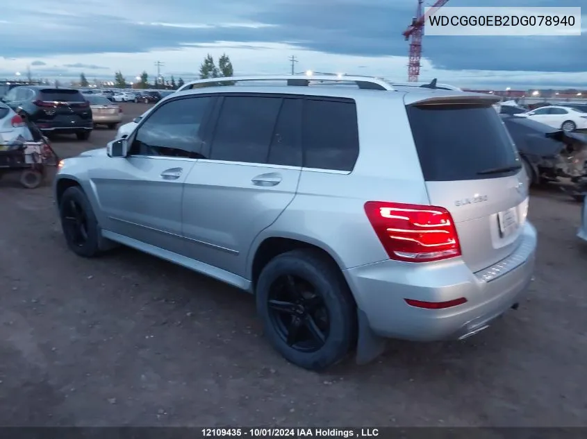 2013 Mercedes-Benz Glk 250 Bluetec VIN: WDCGG0EB2DG078940 Lot: 12109435