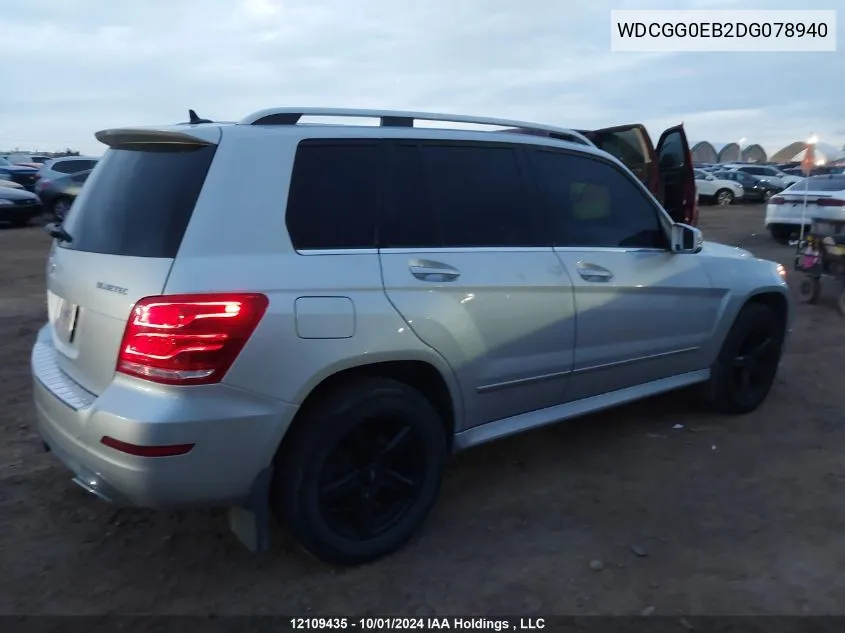 2013 Mercedes-Benz Glk 250 Bluetec VIN: WDCGG0EB2DG078940 Lot: 12109435