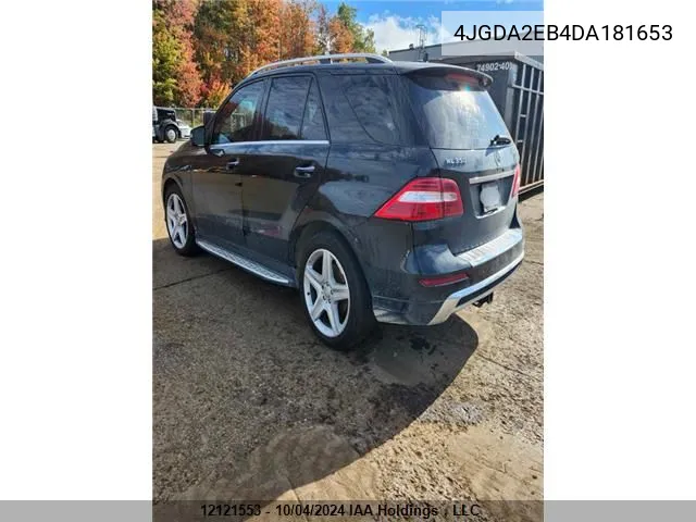 2013 Mercedes-Benz Ml 350 Bluetec VIN: 4JGDA2EB4DA181653 Lot: 12121553