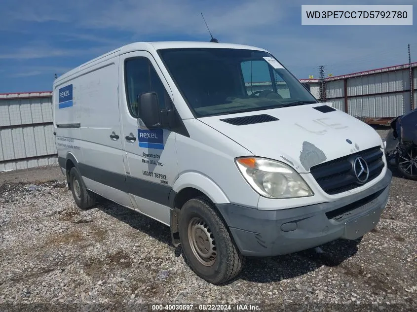 2013 Mercedes-Benz Sprinter 2500 Normal Roof VIN: WD3PE7CC7D5792780 Lot: 40030597