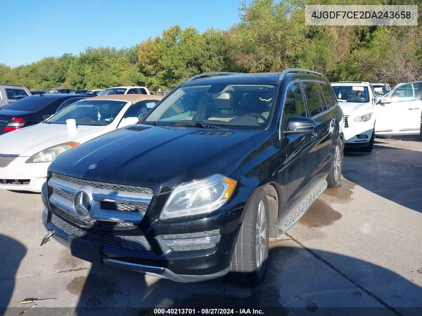 2013 Mercedes-Benz Gl 450 4Matic VIN: 4JGDF7CE2DA243658 Lot: 40213701