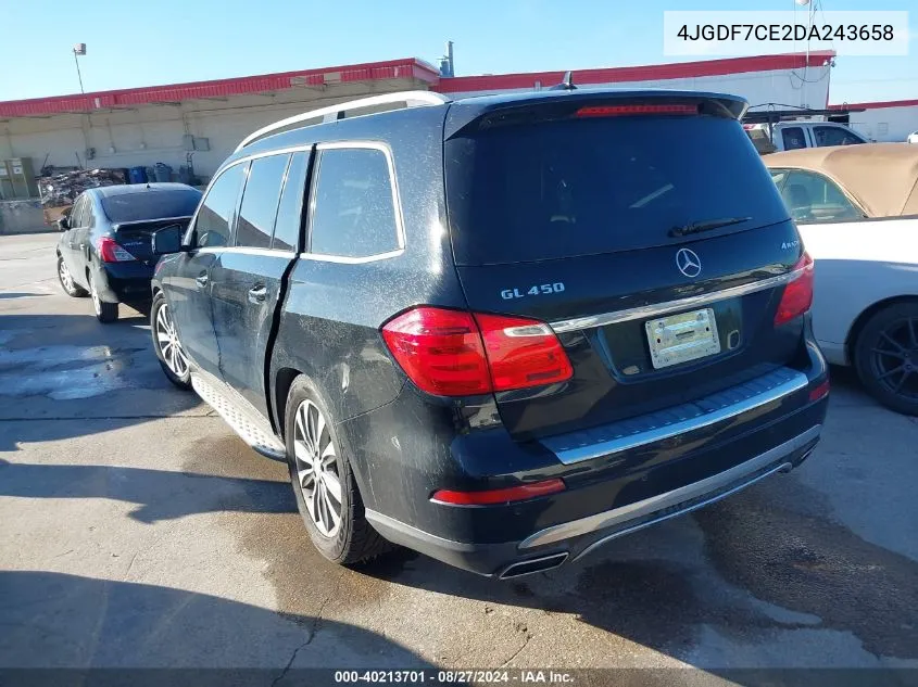 2013 Mercedes-Benz Gl 450 4Matic VIN: 4JGDF7CE2DA243658 Lot: 40213701