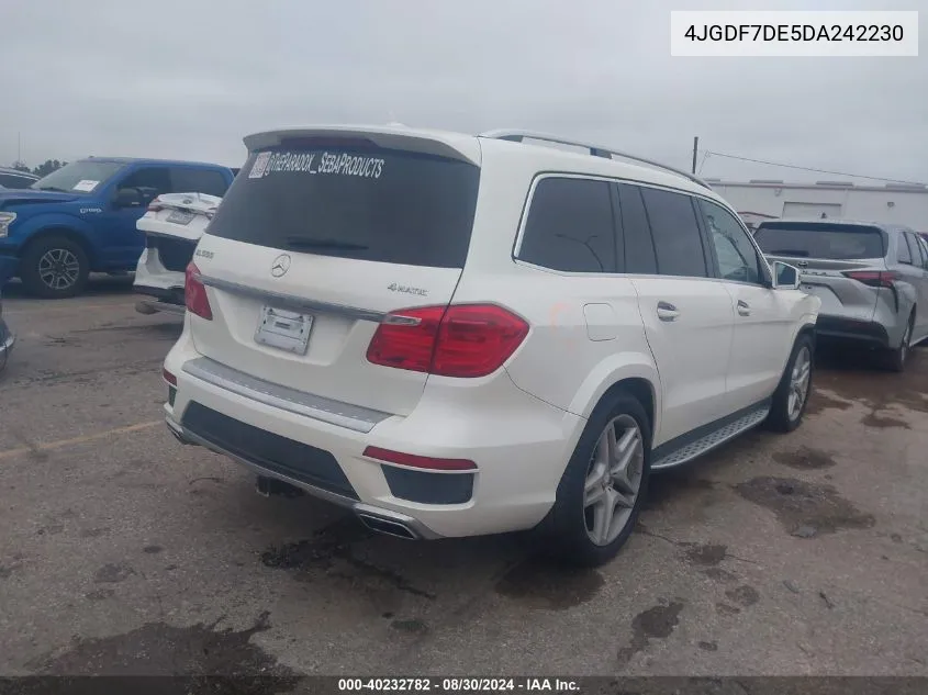 2013 Mercedes-Benz Gl 550 4Matic VIN: 4JGDF7DE5DA242230 Lot: 40232782