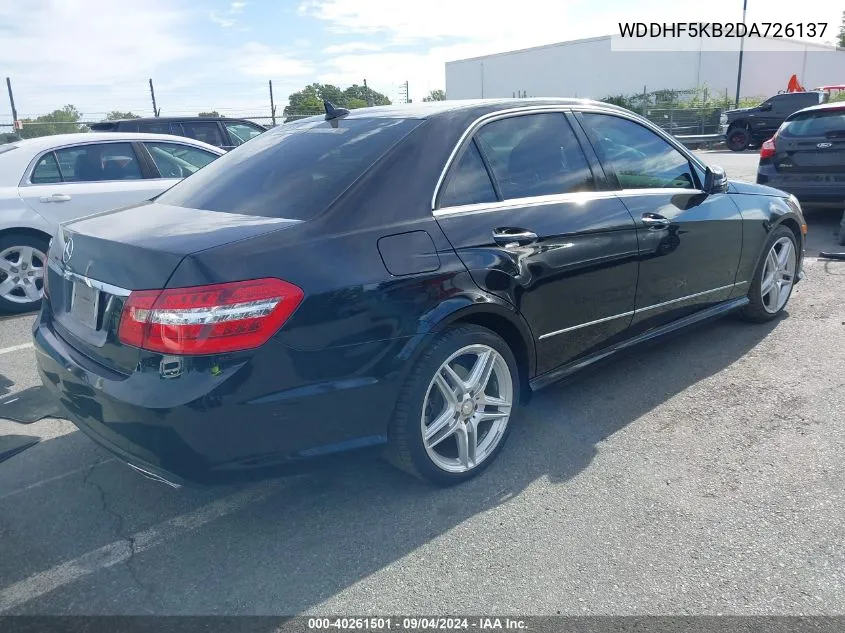 2013 Mercedes-Benz E 350 VIN: WDDHF5KB2DA726137 Lot: 40261501