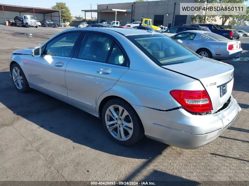 2013 Mercedes-Benz C 250 Luxury/Sport VIN: WDDGF4HB5DA850111 Lot: 40429893