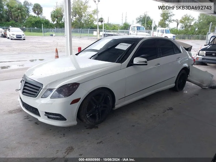 2013 Mercedes-Benz E 350 VIN: WDDHF5KB3DA692743 Lot: 40550950