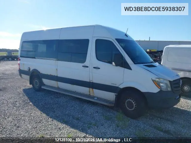 2014 Mercedes-Benz Sprinter S VIN: WD3BE8DC0E5938307 Lot: 12128100