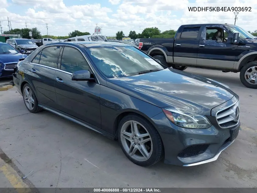 2014 Mercedes-Benz E 350 VIN: WDDHF5KB4EA903692 Lot: 40086888