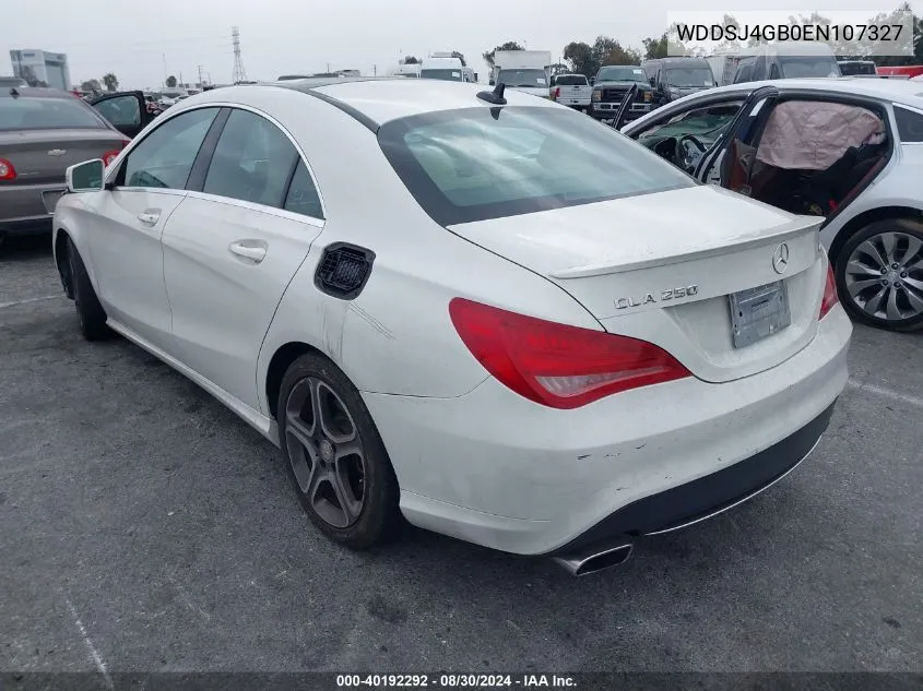 2014 Mercedes-Benz Cla 250 4Matic VIN: WDDSJ4GB0EN107327 Lot: 40192292