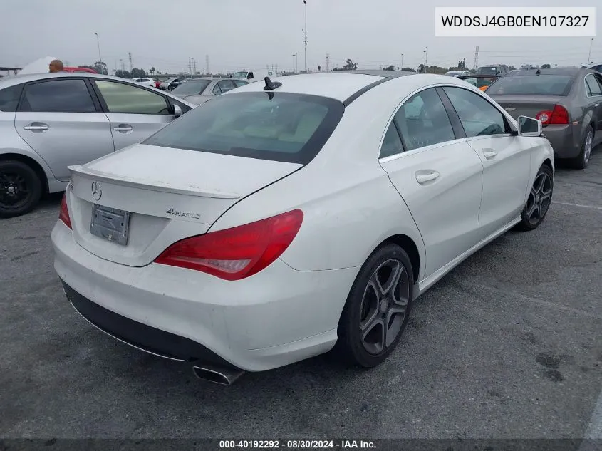 2014 Mercedes-Benz Cla 250 4Matic VIN: WDDSJ4GB0EN107327 Lot: 40192292