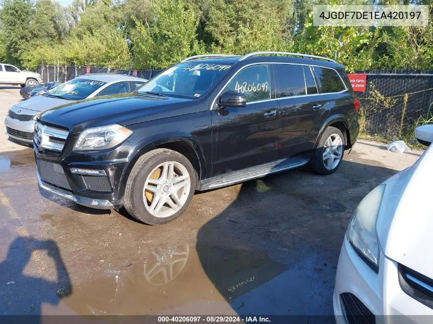 2014 Mercedes-Benz Gl 550 4Matic VIN: 4JGDF7DE1EA420197 Lot: 40206097