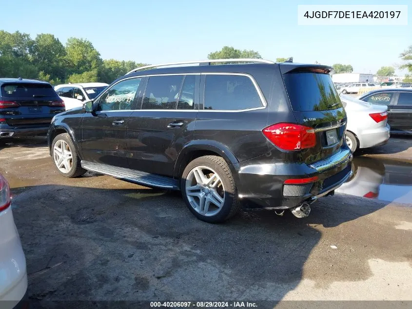 2014 Mercedes-Benz Gl 550 4Matic VIN: 4JGDF7DE1EA420197 Lot: 40206097