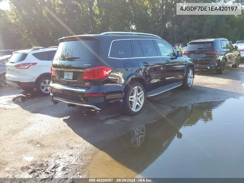 2014 Mercedes-Benz Gl 550 4Matic VIN: 4JGDF7DE1EA420197 Lot: 40206097