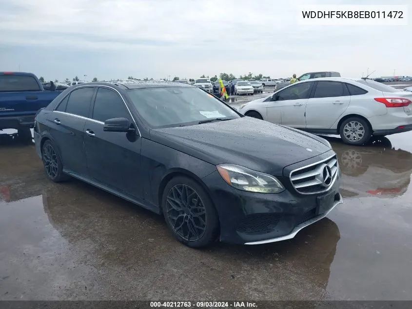 2014 Mercedes-Benz E 350 VIN: WDDHF5KB8EB011472 Lot: 40212763