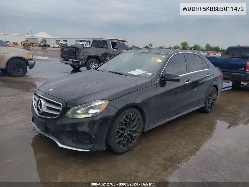 2014 Mercedes-Benz E 350 VIN: WDDHF5KB8EB011472 Lot: 40212763