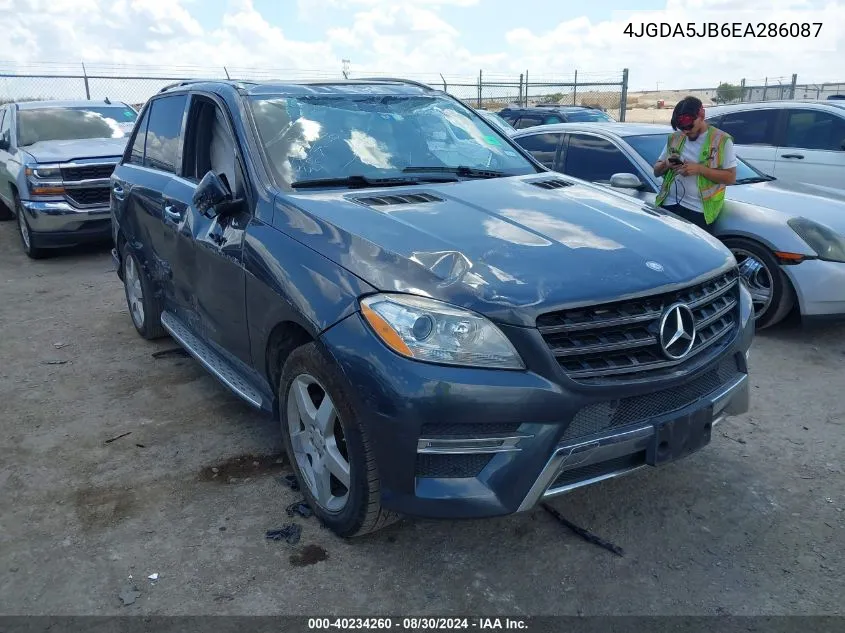 2014 Mercedes-Benz Ml 350 VIN: 4JGDA5JB6EA286087 Lot: 40234260