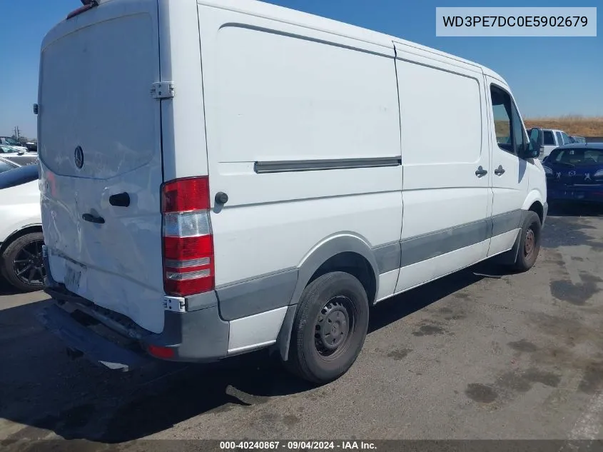 2014 Mercedes-Benz Sprinter 2500 Normal Roof VIN: WD3PE7DC0E5902679 Lot: 40240867