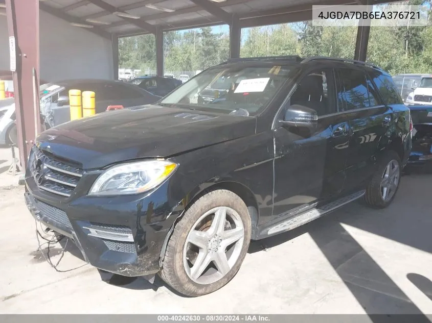 2014 Mercedes-Benz Ml 550 4Matic VIN: 4JGDA7DB6EA376721 Lot: 40242630