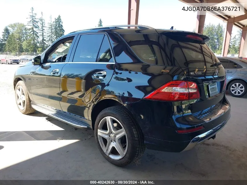 2014 Mercedes-Benz Ml 550 4Matic VIN: 4JGDA7DB6EA376721 Lot: 40242630