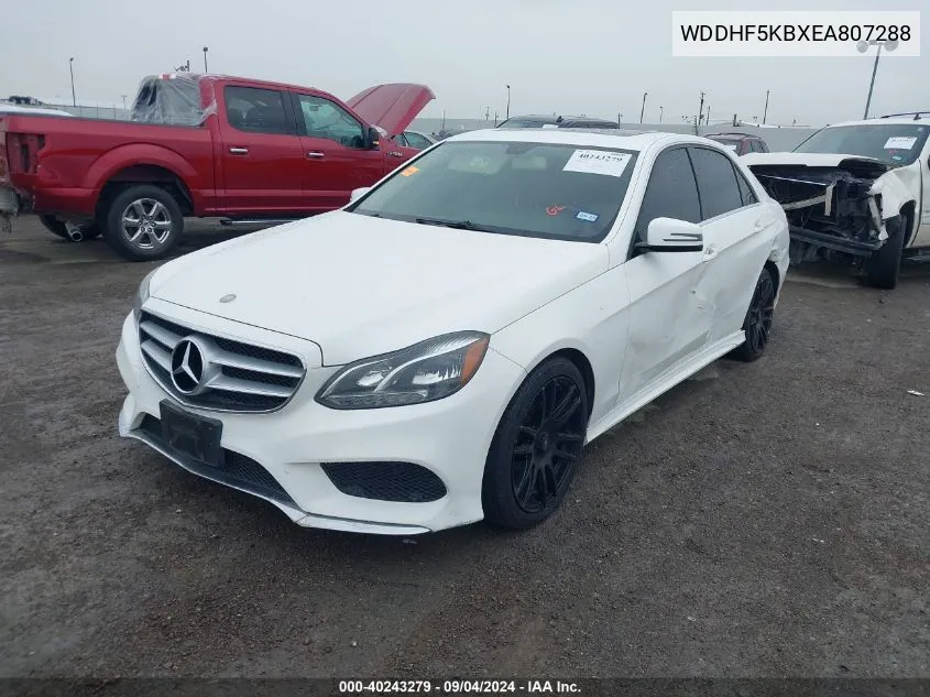 2014 Mercedes-Benz E 350 VIN: WDDHF5KBXEA807288 Lot: 40243279