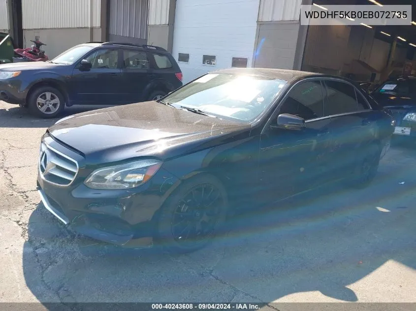 2014 Mercedes-Benz E 350 VIN: WDDHF5KB0EB072735 Lot: 40243608