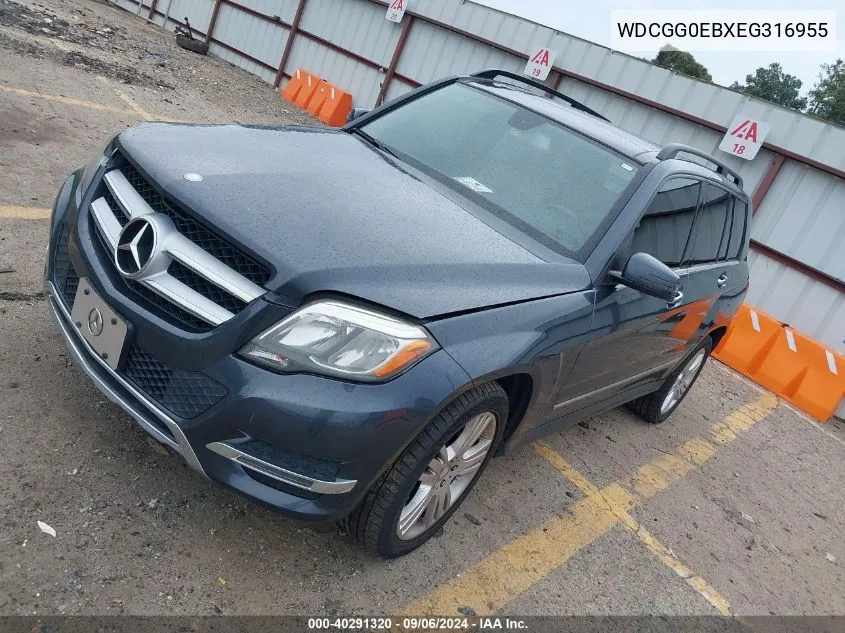 2014 Mercedes-Benz Glk 250 Bluetec 4Matic VIN: WDCGG0EBXEG316955 Lot: 40291320