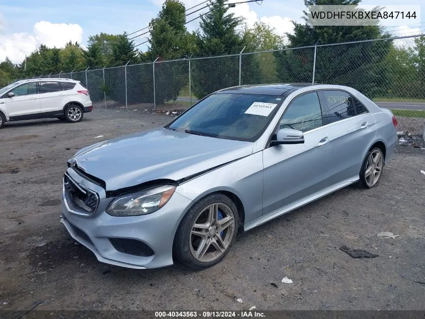 2014 Mercedes-Benz E 350 VIN: WDDHF5KBXEA847144 Lot: 40343563