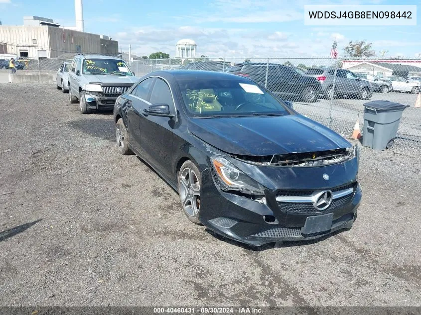 2014 Mercedes-Benz Cla 250 4Matic VIN: WDDSJ4GB8EN098442 Lot: 40460431