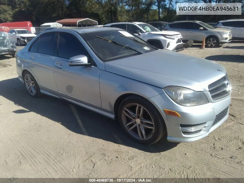 2014 Mercedes-Benz C 250 Luxury/Sport VIN: WDDGF4HB0EA945631 Lot: 40465736