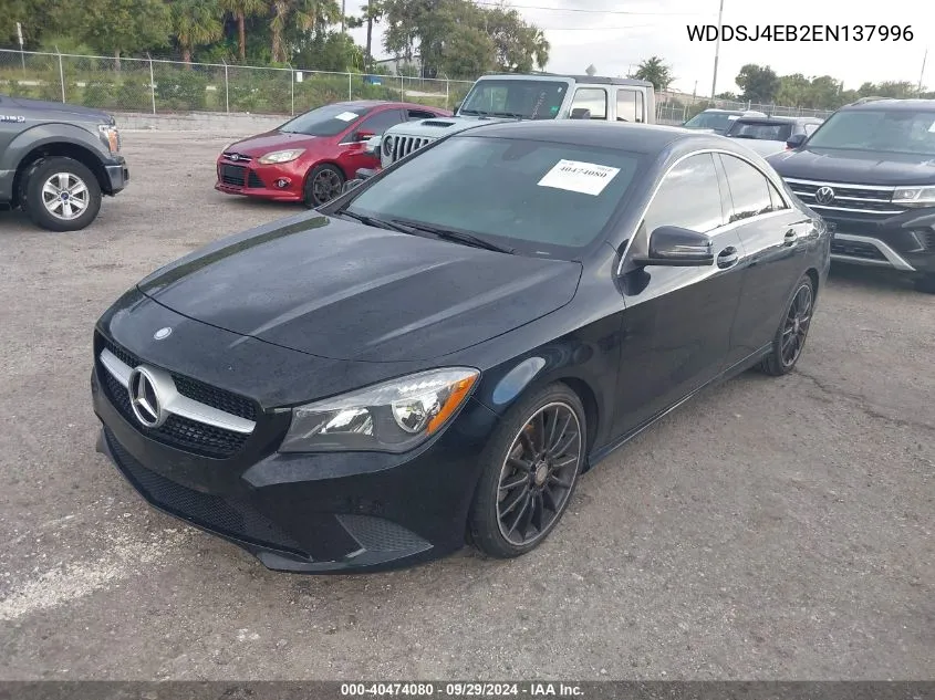 2014 Mercedes-Benz Cla 250 VIN: WDDSJ4EB2EN137996 Lot: 40474080