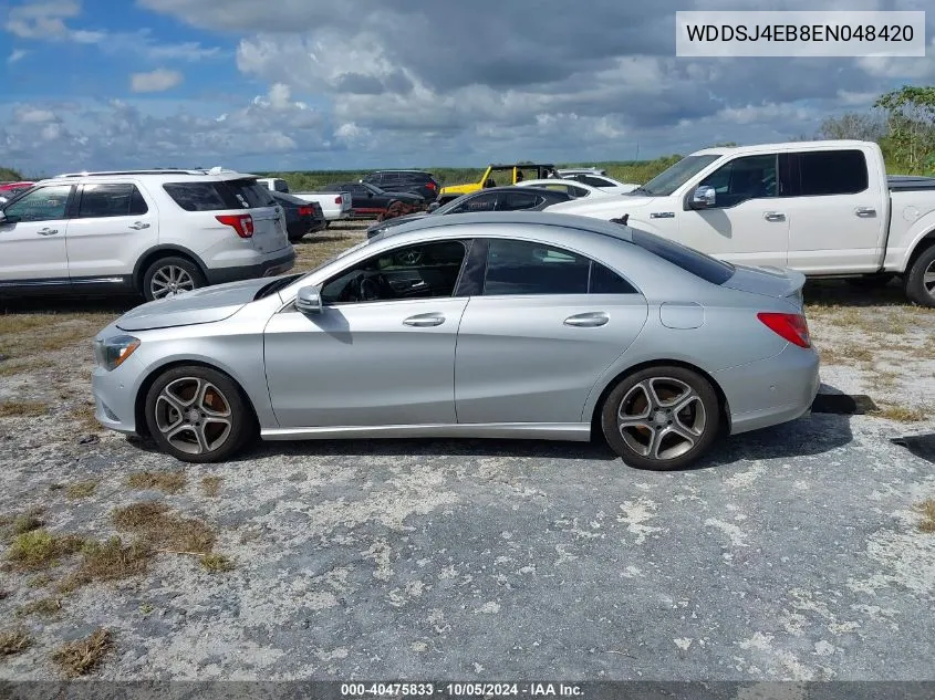 2014 Mercedes-Benz Cla 250 VIN: WDDSJ4EB8EN048420 Lot: 40475833