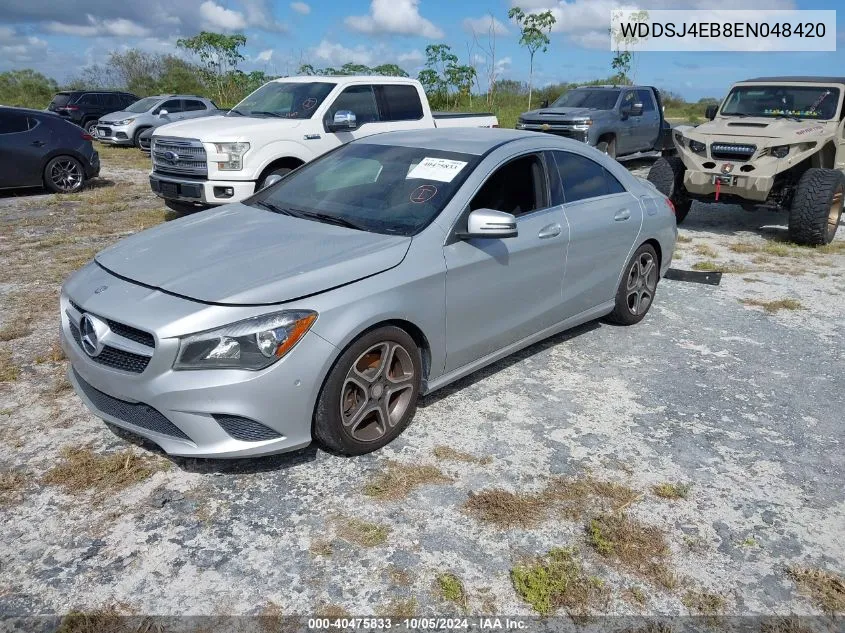 2014 Mercedes-Benz Cla 250 VIN: WDDSJ4EB8EN048420 Lot: 40475833