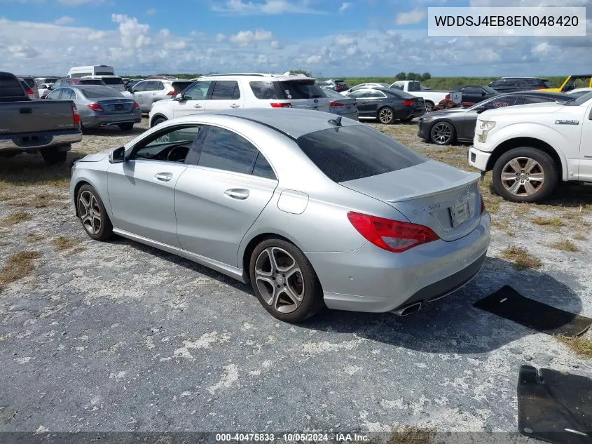 2014 Mercedes-Benz Cla 250 VIN: WDDSJ4EB8EN048420 Lot: 40475833