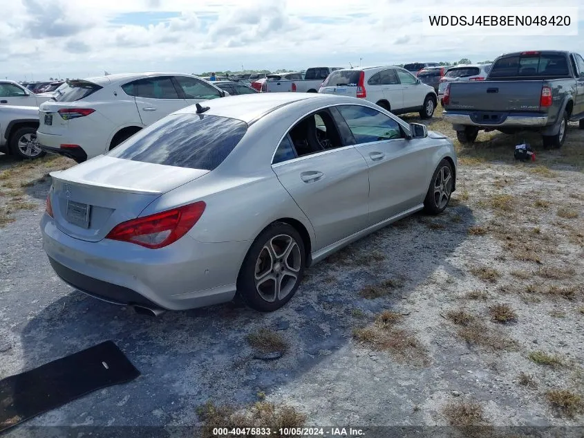 2014 Mercedes-Benz Cla 250 VIN: WDDSJ4EB8EN048420 Lot: 40475833