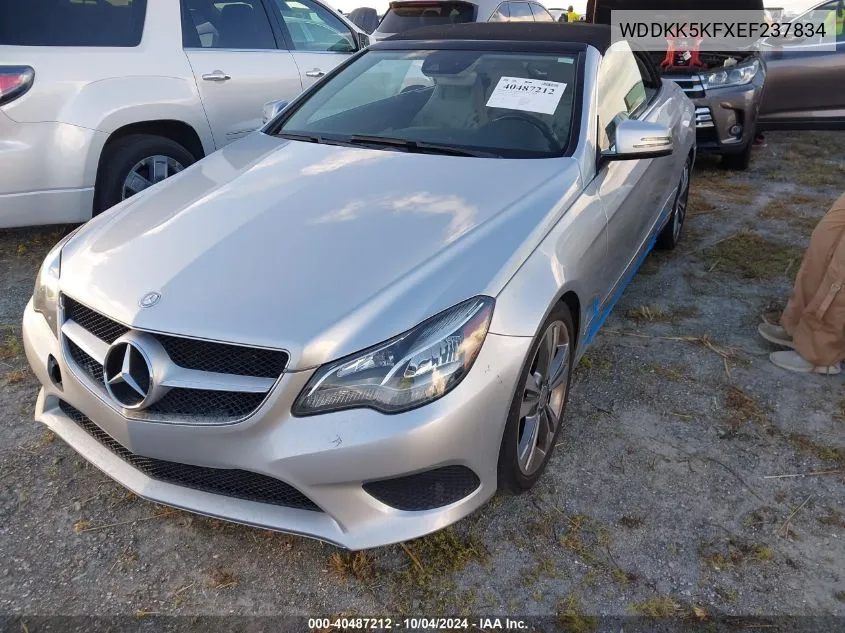 2014 Mercedes-Benz E 350 VIN: WDDKK5KFXEF237834 Lot: 40487212