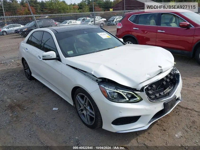 2014 Mercedes-Benz E 350 4Matic VIN: WDDHF8JB5EA927115 Lot: 40522545