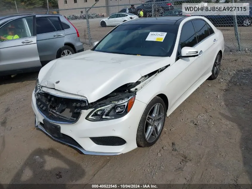 2014 Mercedes-Benz E 350 4Matic VIN: WDDHF8JB5EA927115 Lot: 40522545