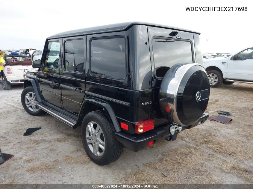 2014 Mercedes-Benz G 550 4Matic VIN: WDCYC3HF3EX217698 Lot: 40527024